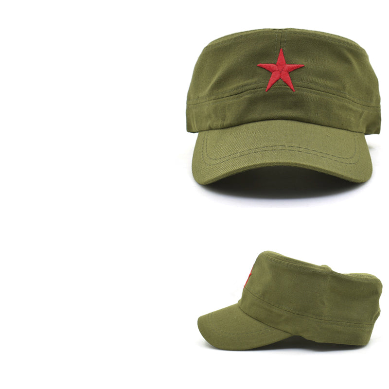 CLIMATE Communist Cap Caps Hats Men Red Star Army Cap Party Men International Brigades Flat Top Cool Army Military Hat Caps Man