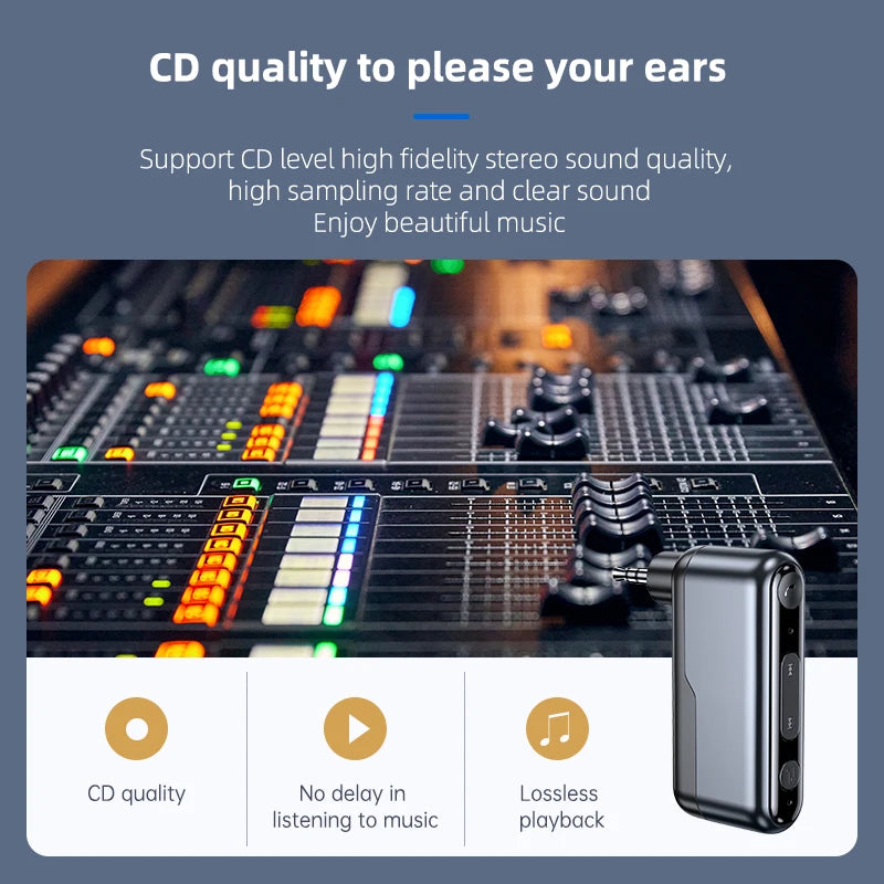 5.3 Car Bluetooth Receiver Car Audio Speaker Car Bluetooth Audio Adapter Supports TWS