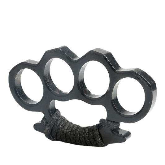 Thickened Fiberglass Finger Tiger Black Fist Buckle Self-Defense Iron Four-Finger Belt Tied Rope Self-Defense Boxer Buckle