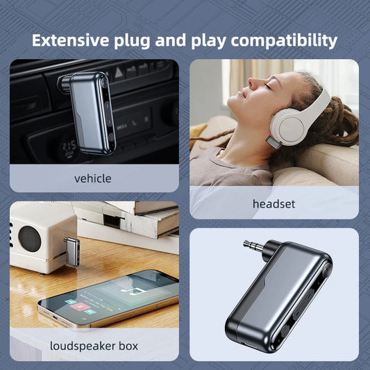 5.3 Car Bluetooth Receiver Car Audio Speaker Car Bluetooth Audio Adapter Supports TWS